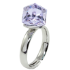 Кольцо Xuping цвет Родий с кр-ми Swarovski Кристальный куб Tanzanite, 8х8мм фото №2 Кольцо Xuping цвет Родий с кр-ми Swarovski Кристальный куб Tanzanite, 8х8мм фото №2