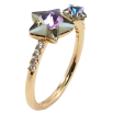 Кольцо Xuping цвет 18K с кр-ми Swarovski Две кристальные звезды Paradise Shine фото №2