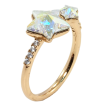 Кольцо Xuping цвет 18K с кр-ми Swarovski Две кристальные звезды АВ фото №2