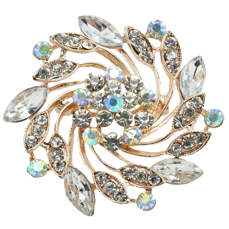 Брошка Декоративна квітка зі стразами фото №8 Брошка Декоративна квітка зі стразами фото №8