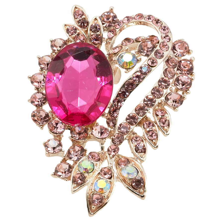 Брошка Композиція з рожевими стразами фото №1 Брошка Композиція з рожевими стразами фото №1