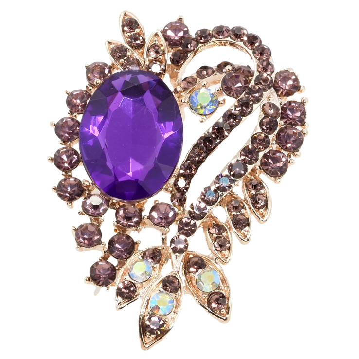 Брошка Композиція з бузковими стразами фото №7 Брошка Композиція з бузковими стразами фото №7