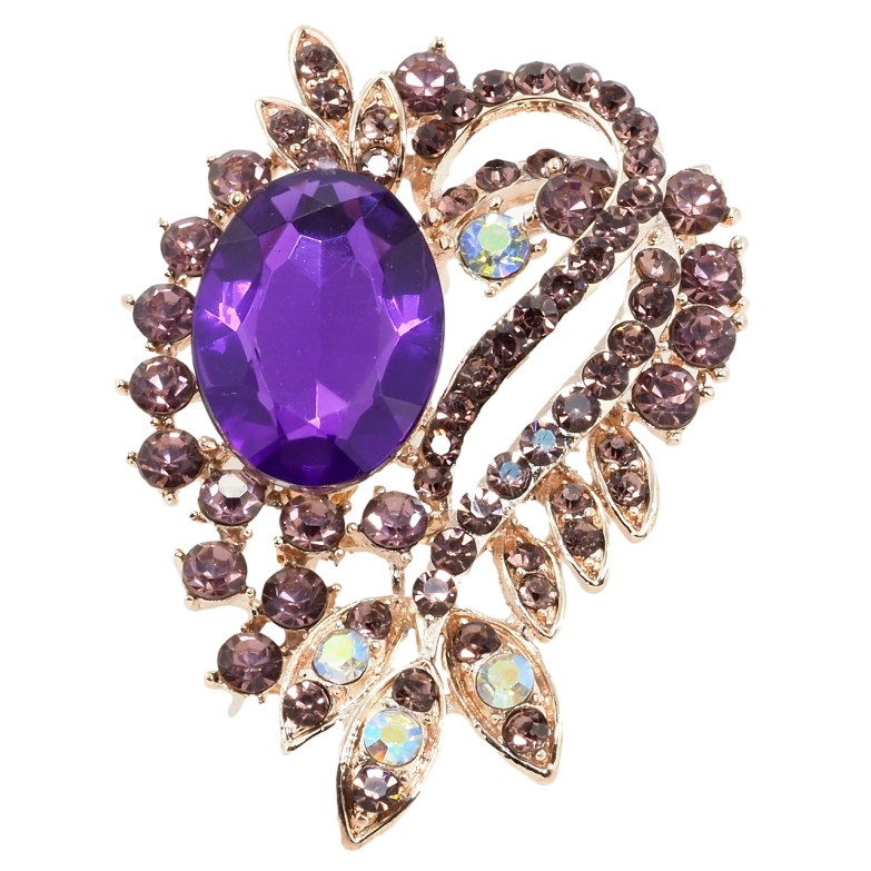 Брошь Композиция с сиреневыми стразами фото №1 Брошь Композиция с сиреневыми стразами фото №1