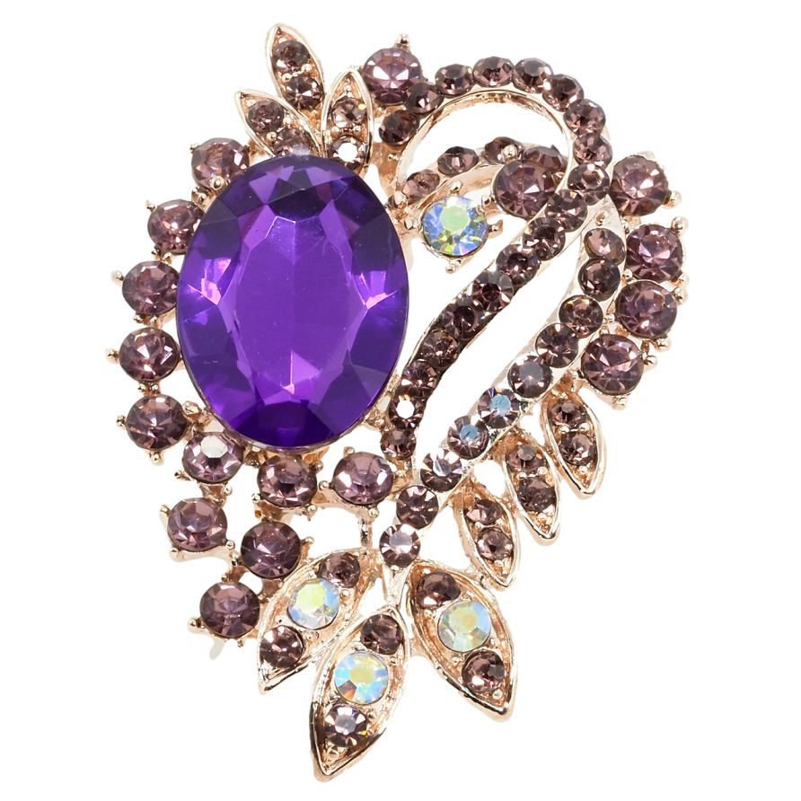 Брошка Композиція з бузковими стразами фото №1 Брошка Композиція з бузковими стразами фото №1