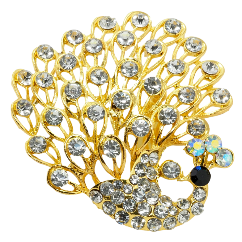 Брошка Павич зі стразами фото №1 Брошка Павич зі стразами фото №1