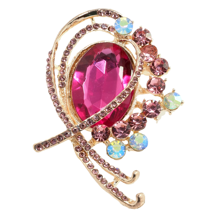 Брошка Орнамент з рожевими стразами фото №22 Брошка Орнамент з рожевими стразами фото №22