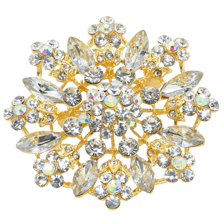 Брошка Квітка зі стразами фото №11 Брошка Квітка зі стразами фото №11