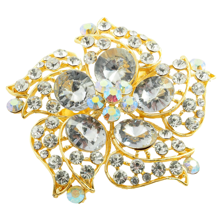 Брошь-кулон Квіткова композиція зі стразами фото №18 Брошь-кулон Квіткова композиція зі стразами фото №18