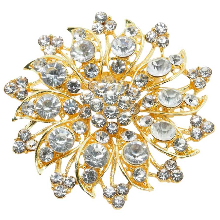 Брошь-кулон Цветок со стразами фото №1 Брошь-кулон Цветок со стразами фото №1