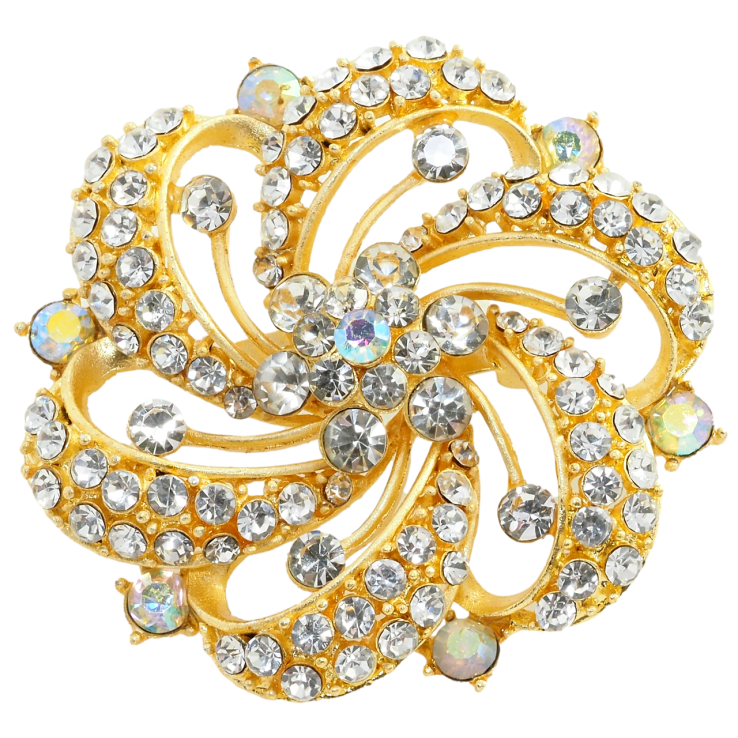 Брошка Квітка зі стразами фото №7 Брошка Квітка зі стразами фото №7