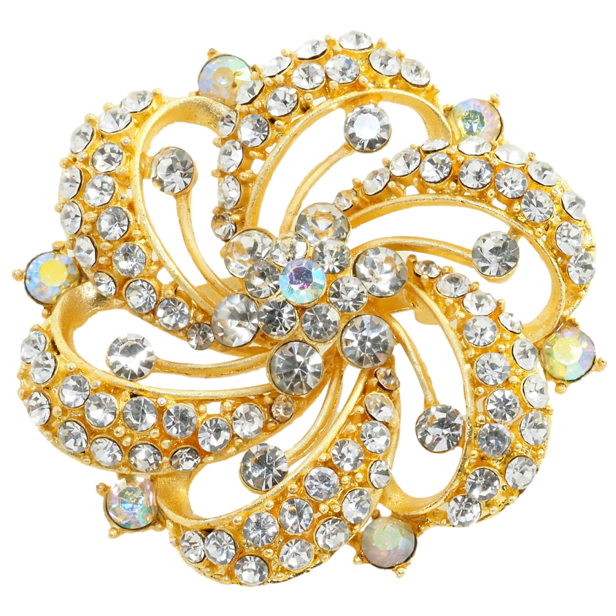 Брошка Квітка зі стразами фото №1 Брошка Квітка зі стразами фото №1