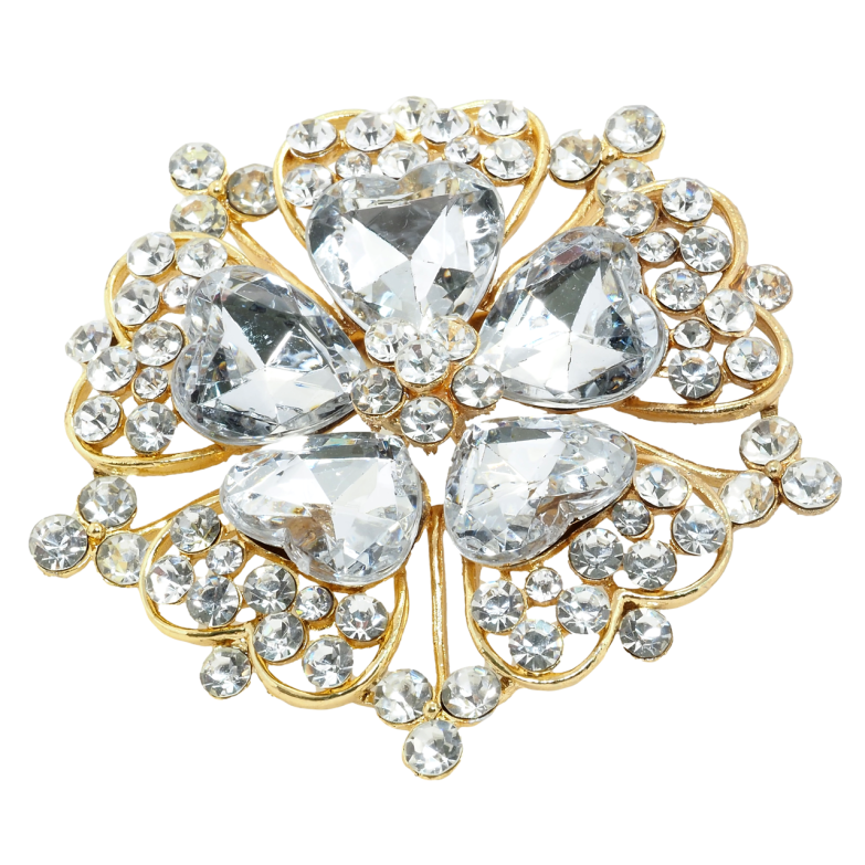 Брошка Квітка зі стразами фото №2 Брошка Квітка зі стразами фото №2