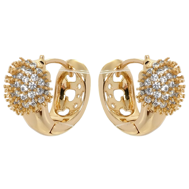 Серьги Xuping Позолота 18K колечки Ежики фото №19 Серьги Xuping Позолота 18K колечки Ежики фото №19