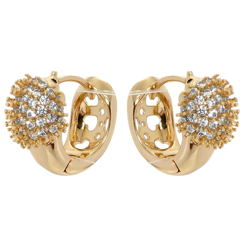 Сережки Xuping Позолота 18K колечка Їжачки фото №1