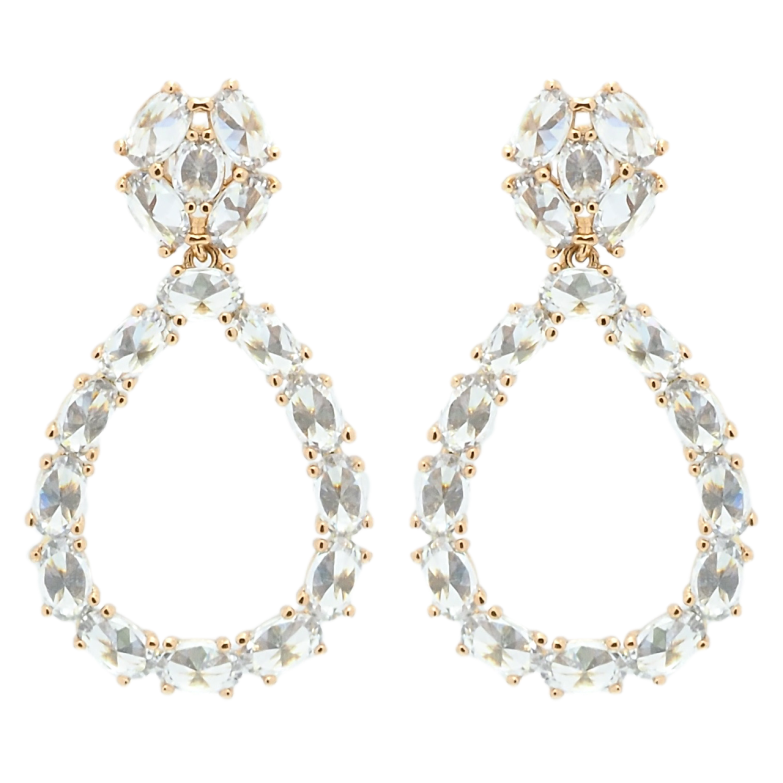 Сережки Xuping Позолота 18K пусети Крапельки з фіанітами фото №1