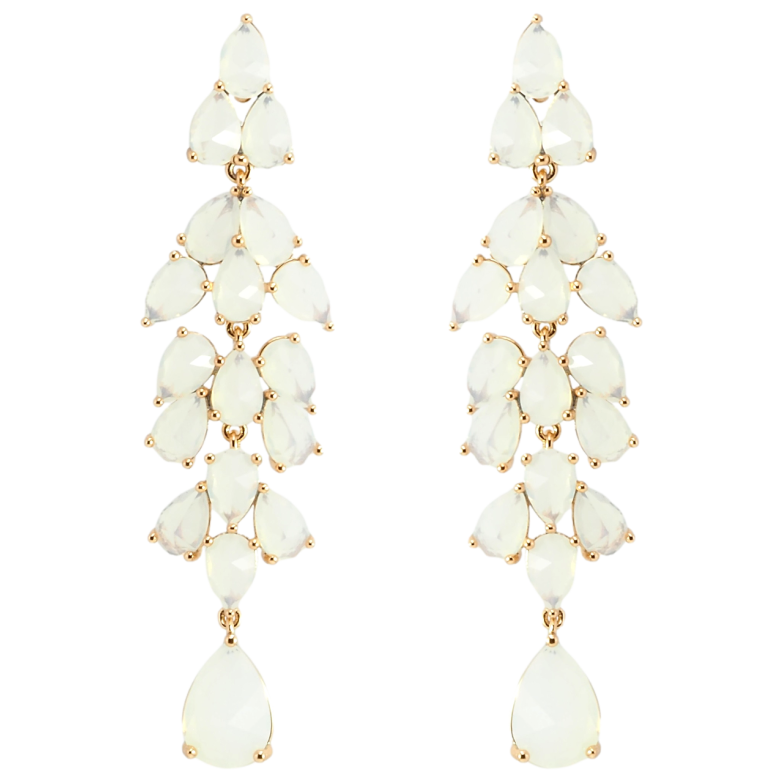 Сережки Xuping Позолота 18K пусети Елегантні підвіски з білих фіанітів фото №1 Сережки Xuping Позолота 18K пусети Елегантні підвіски з білих фіанітів фото №1