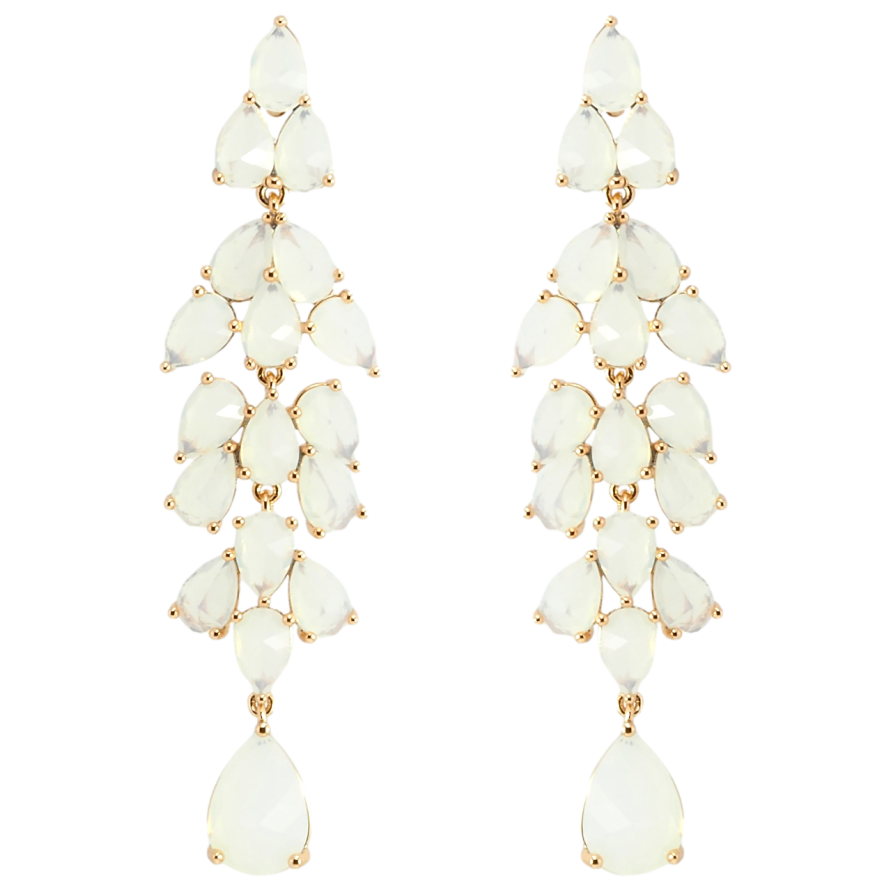 Серьги Xuping Позолота 18K пусеты Элегантные подвески из белых фианитов фото №1 Серьги Xuping Позолота 18K пусеты Элегантные подвески из белых фианитов фото №1