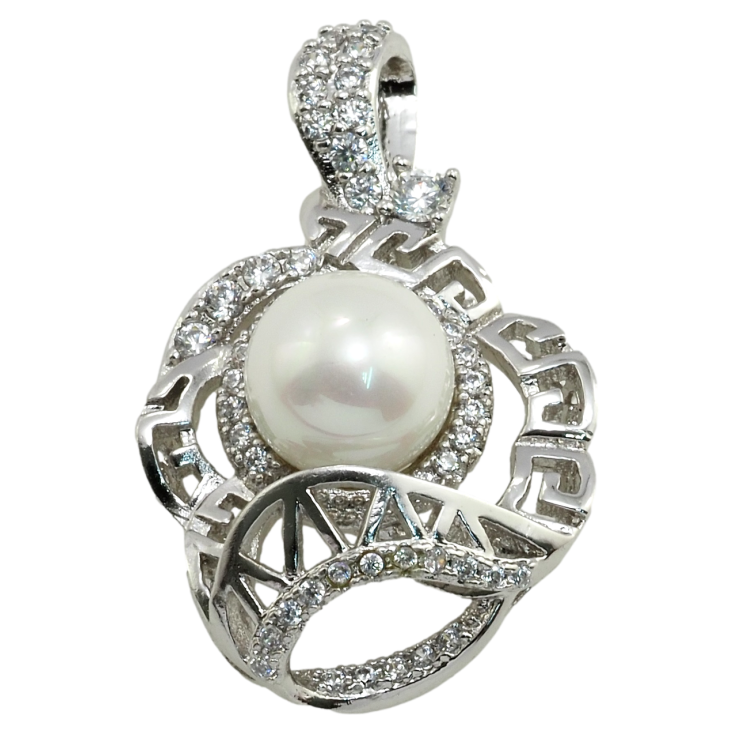 Кулон Xuping Родій Різний орнамент з цирконієм та перлиною для ланцюжка до 3мм фото №20