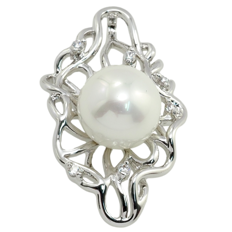 Кулон Xuping Родій Перлова фантазія для ланцюжка до 2мм фото №1 Кулон Xuping Родій Перлова фантазія для ланцюжка до 2мм фото №1