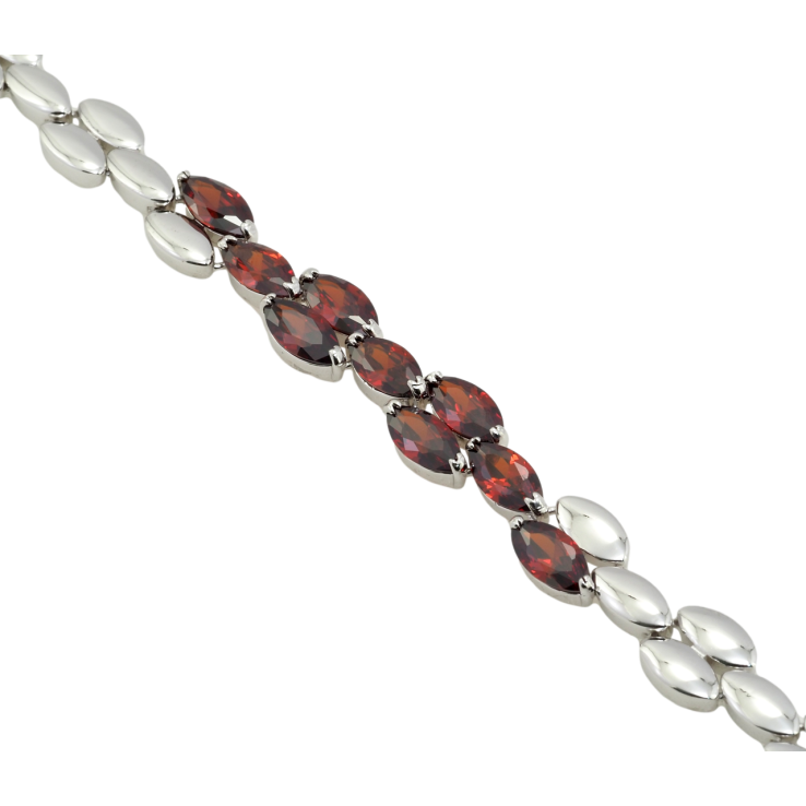 Браслет Xuping Родий Красные фианиты размер 19см х 10мм фото №10 Браслет Xuping Родий Красные фианиты размер 19см х 10мм фото №10