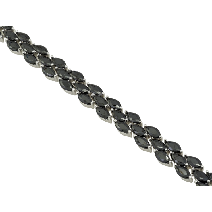 Браслет Xuping Родий Дорожка черных фианитов размер с доп.замком 17,19.5см х 8мм фото №14 Браслет Xuping Родий Дорожка черных фианитов размер с доп.замком 17,19.5см х 8мм фото №14