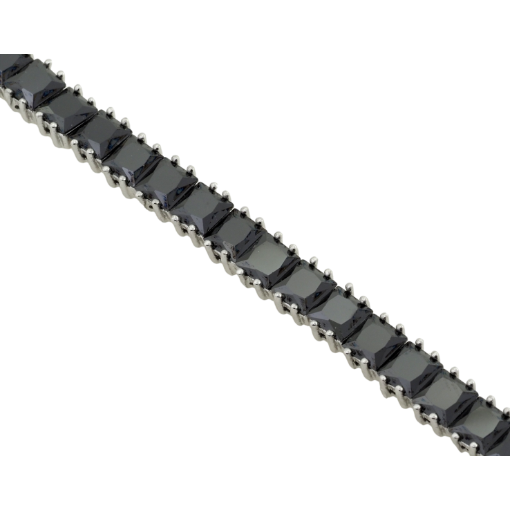 Браслет Xuping Родий Дорожка черных фианитов размер с доп.замком 17,19см х 6мм фото №13 Браслет Xuping Родий Дорожка черных фианитов размер с доп.замком 17,19см х 6мм фото №13