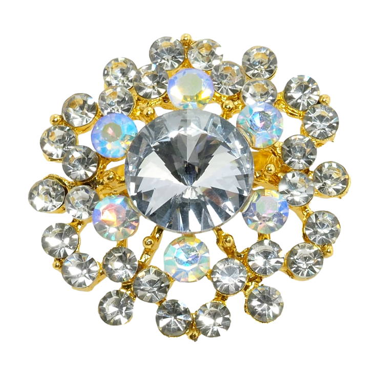 Брошка Квітка зі стразами фото №8 Брошка Квітка зі стразами фото №8