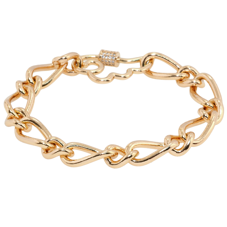 Браслет Xuping Позолота 18K Плетение Панцирное замок-закрутка, длина 18см х 9мм фото №1 Браслет Xuping Позолота 18K Плетение Панцирное замок-закрутка, длина 18см х 9мм фото №1