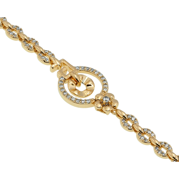 Браслет Xuping Позолота 18K Декоративна вставка з цирконієм довжина з дод. замком 17.5,19см х 5-14мм фото №16