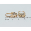 Сережки Xuping Позолота 18K колечка Замочки із вставками цирконію фото №2 Сережки Xuping Позолота 18K колечка Замочки із вставками цирконію фото №2
