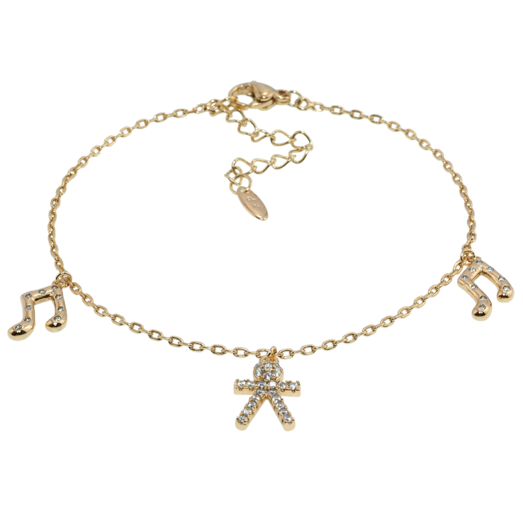 Браслет Xuping Позолота 18K Якорное плетение с подвесками длина с доп.цепочкой 18.5-22см х 1мм фото №17 Браслет Xuping Позолота 18K Якорное плетение с подвесками длина с доп.цепочкой 18.5-22см х 1мм фото №17