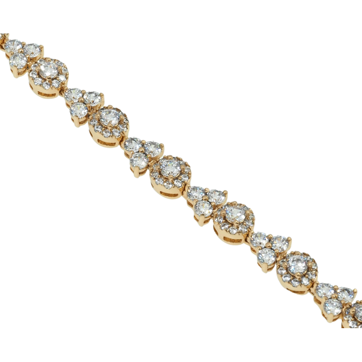 Браслет Xuping Позолота 18K Грация с белыми фианитами длина с доп.замком 17,19см х 5мм фото №7 Браслет Xuping Позолота 18K Грация с белыми фианитами длина с доп.замком 17,19см х 5мм фото №7