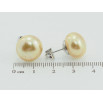 Сережки Xuping Родій пусети Жовті перлини ø 14мм фото №3