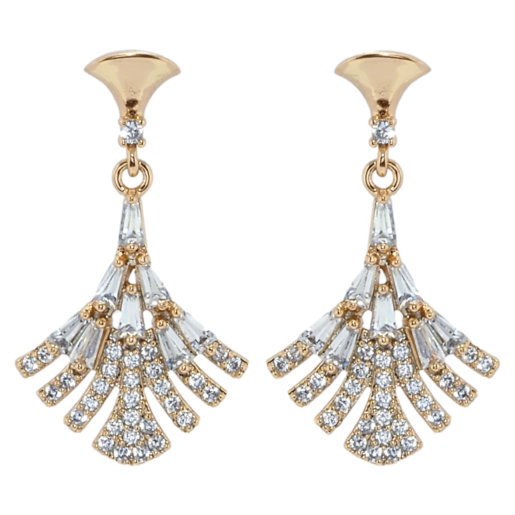 Серьги Xuping QQMM Позолота 18K пусеты Грация фото №7 Серьги Xuping QQMM Позолота 18K пусеты Грация фото №7