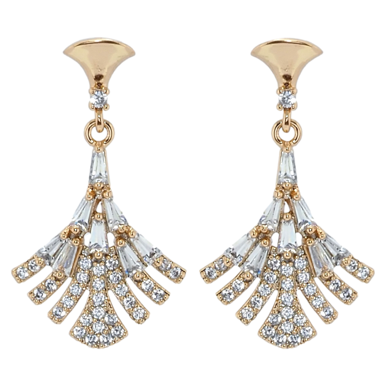 Сережки Xuping QQMM Позолота 18K пусети Грація фото №2 Сережки Xuping QQMM Позолота 18K пусети Грація фото №2