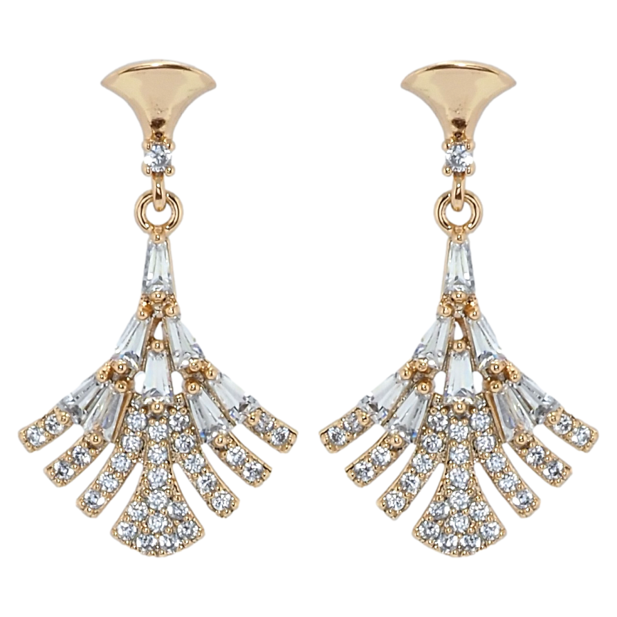 Сережки Xuping QQMM Позолота 18K пусети Грація фото №1 Сережки Xuping QQMM Позолота 18K пусети Грація фото №1