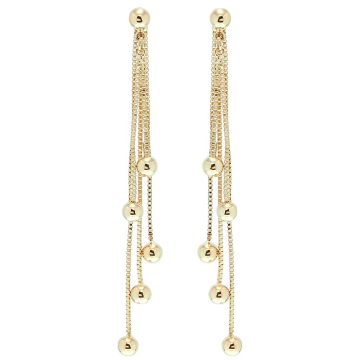 Серьги Xuping QQMM Позолота 18K пусеты Шарики на цепочках фото №22 Серьги Xuping QQMM Позолота 18K пусеты Шарики на цепочках фото №22