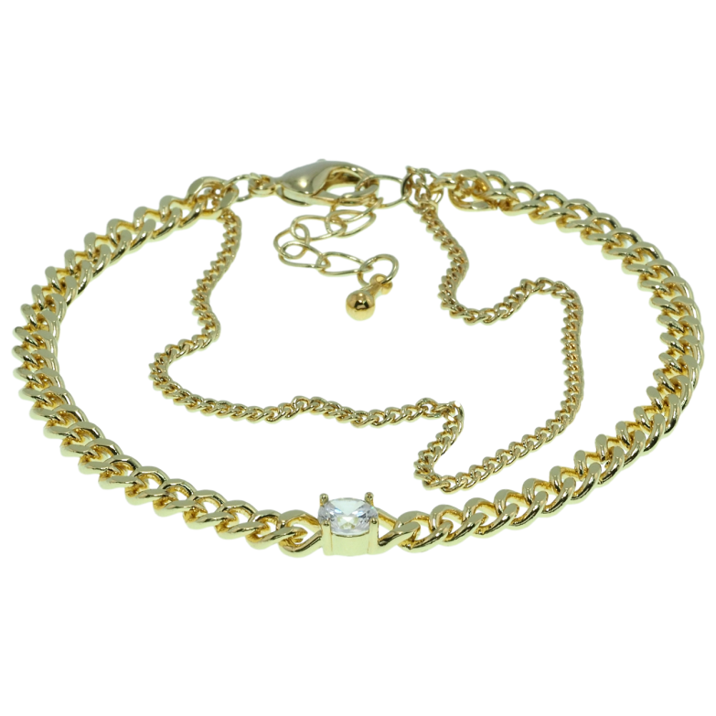 Браслети Xuping JEAN GOUJON Позолота 14K Два ланцюжки довжина з дод.ланцюжком 17-20см х 2-4мм фото №3