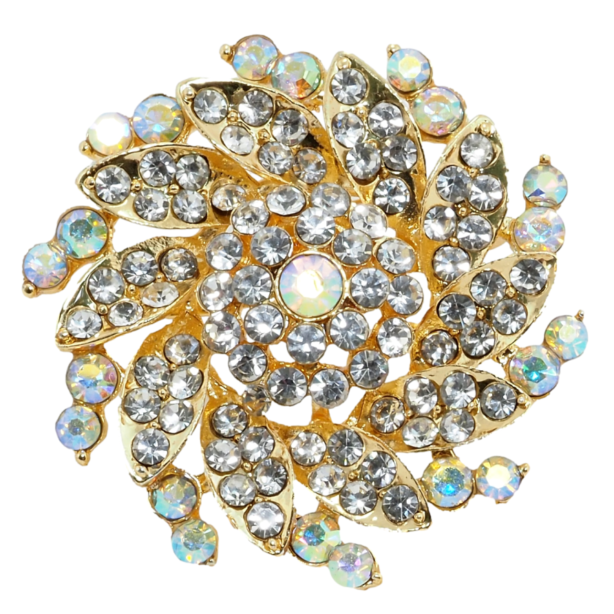 Брошка Квітка зі стразами фото №1 Брошка Квітка зі стразами фото №1