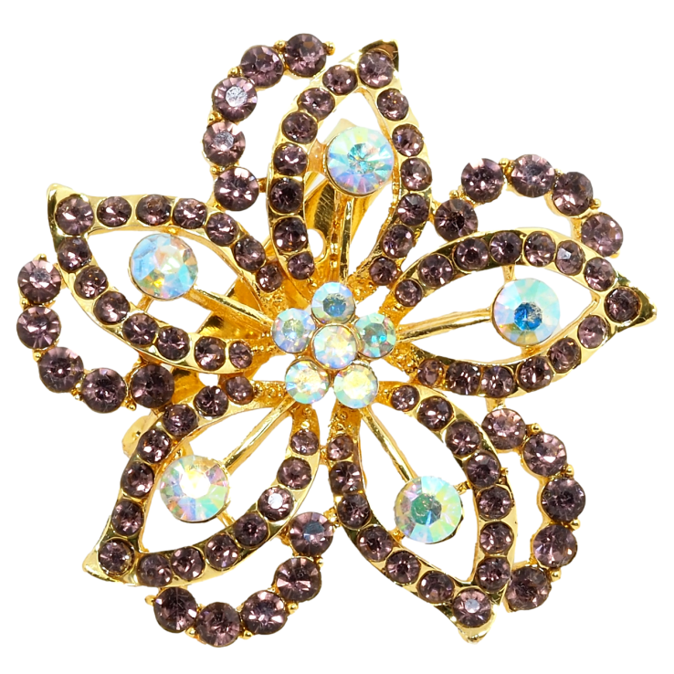 Брошка Квітка з бордовими стразами фото №19 Брошка Квітка з бордовими стразами фото №19