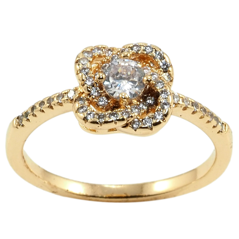 Каблучка Xuping M&L Колір 18K Квітка з цирконієм фото №1