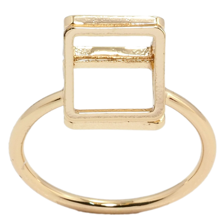 Кольцо Xuping Позолота 18K Треугольник фото №20