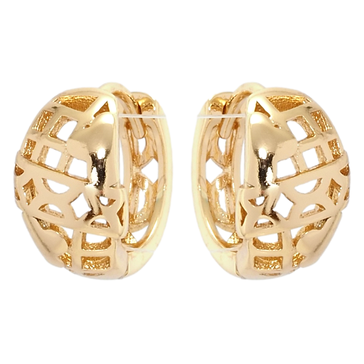Серьги Xuping Позолота 18K колечки Резной орнамент фото №14 Серьги Xuping Позолота 18K колечки Резной орнамент фото №14