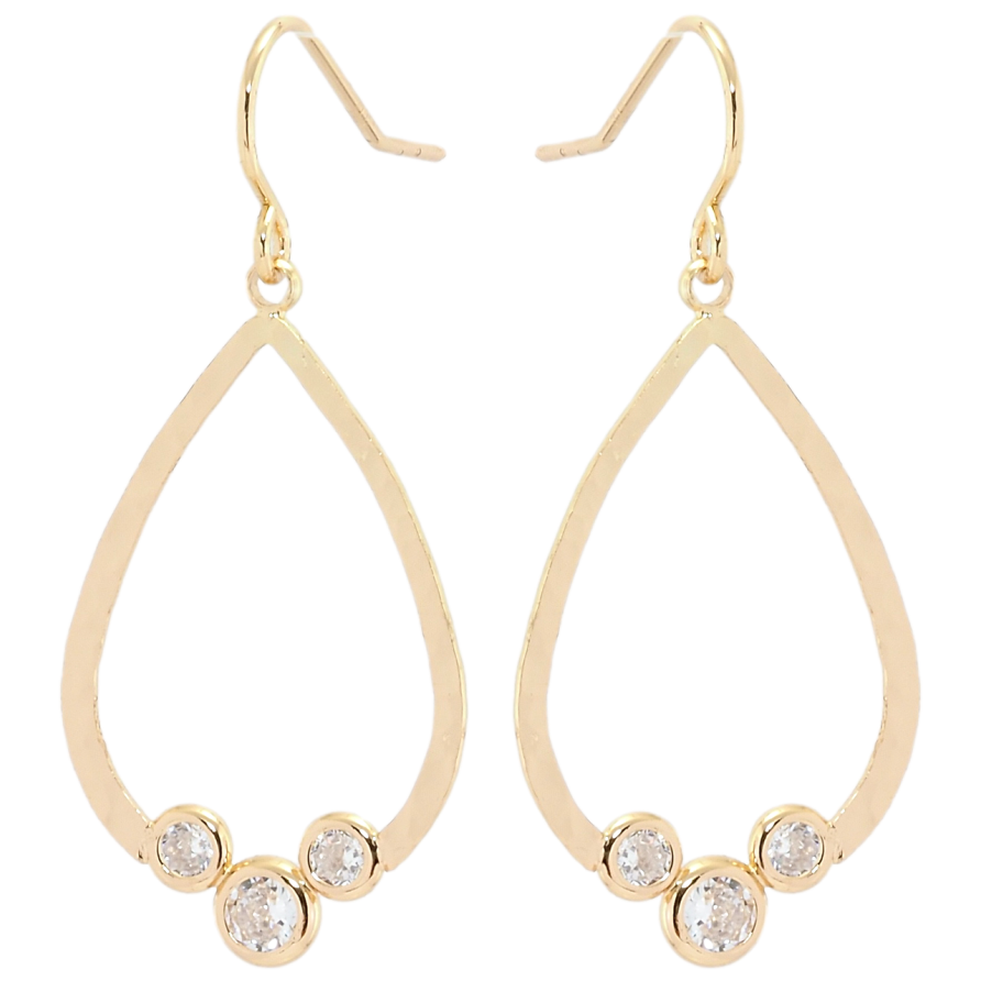 Серьги Xuping Позолота 18K французский замок Каплевидные подвески с фианитами фото №1 Серьги Xuping Позолота 18K французский замок Каплевидные подвески с фианитами фото №1