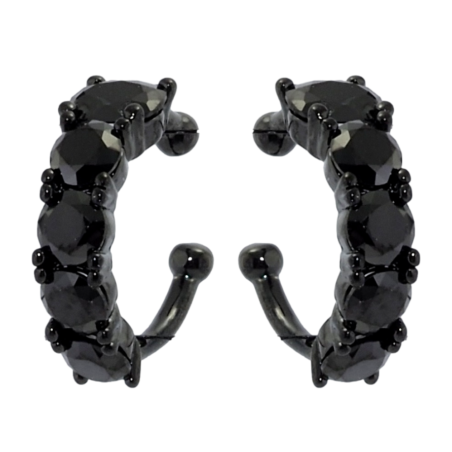 Сережки Xuping Позолота Black (чорне золото) кафи Дорожки чорного цирконію фото №1 Сережки Xuping Позолота Black (чорне золото) кафи Дорожки чорного цирконію фото №1