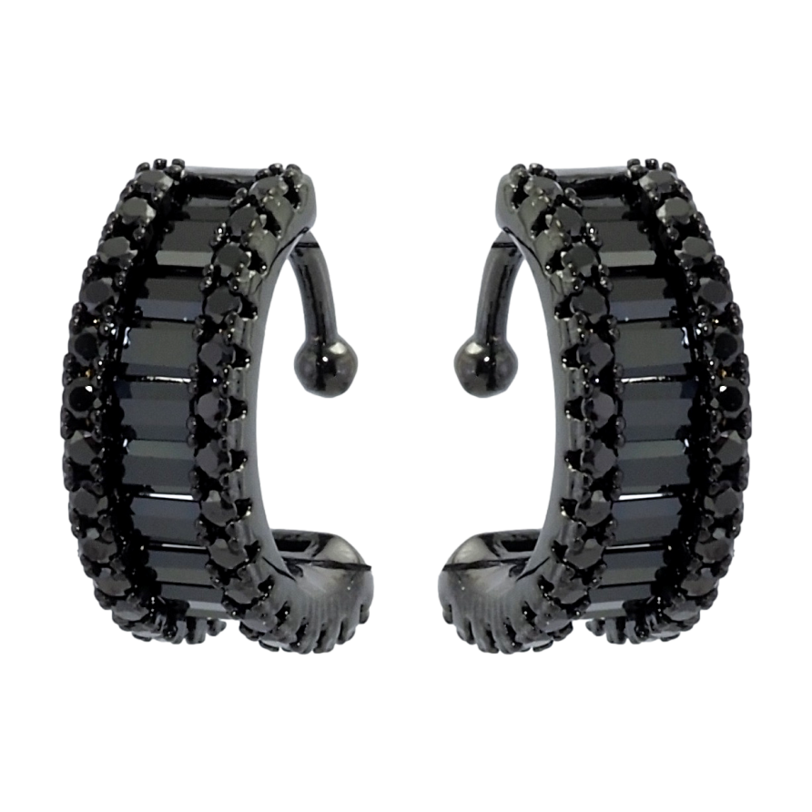 Сережки Xuping Позолота Black (чорне золото) кафи Дорожки чорного цирконію фото №1 Сережки Xuping Позолота Black (чорне золото) кафи Дорожки чорного цирконію фото №1