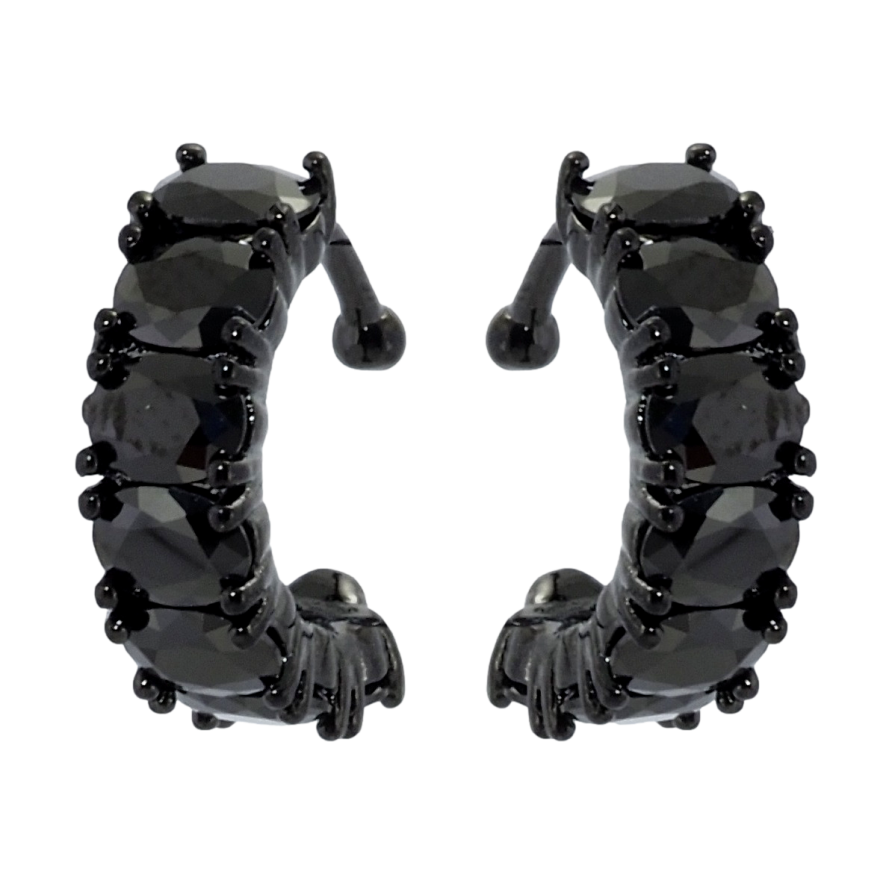 Сережки Xuping Позолота Black (чорне золото) кафи Дорожки чорного цирконію фото №1 Сережки Xuping Позолота Black (чорне золото) кафи Дорожки чорного цирконію фото №1