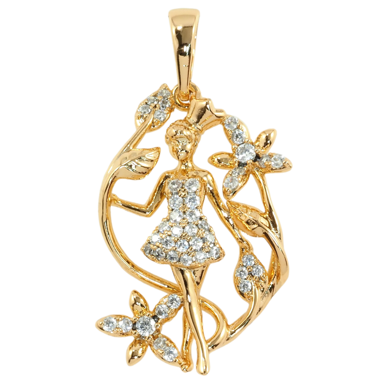 Кулон Xuping Позолота 18K Лесная нимфа для цепочки до 5мм фото №1