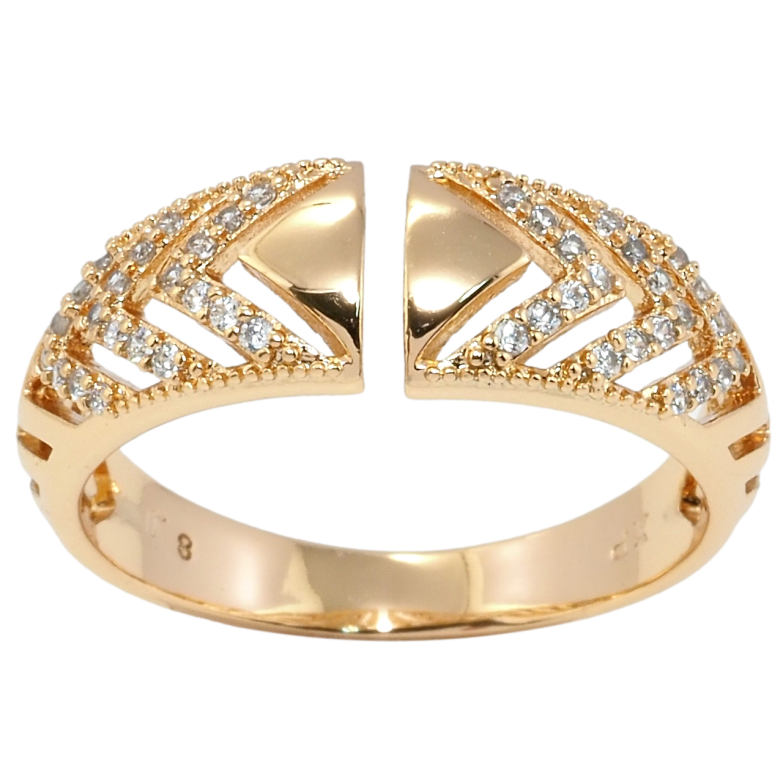 Каблучка Xuping Позолота 18K Інкрустація цирконієм фото №1 Каблучка Xuping Позолота 18K Інкрустація цирконієм фото №1