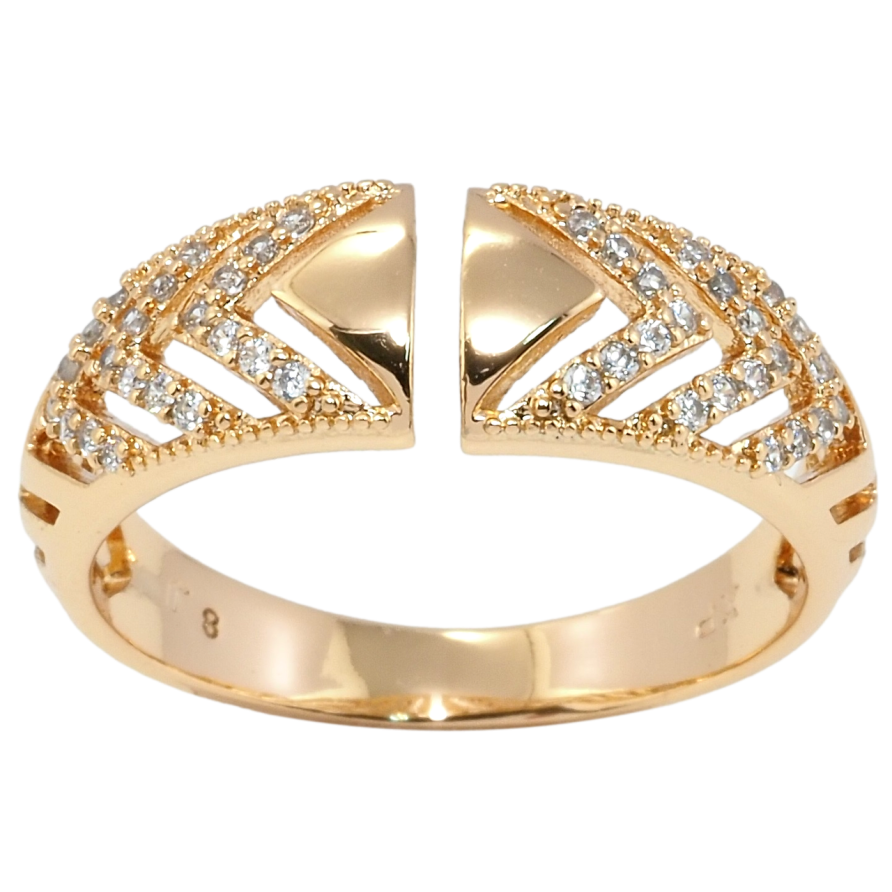 Каблучка Xuping Позолота 18K Інкрустація цирконієм фото №1 Каблучка Xuping Позолота 18K Інкрустація цирконієм фото №1